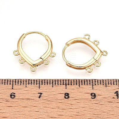 Brass Hoop Earring Finding KK-N261-67G-1