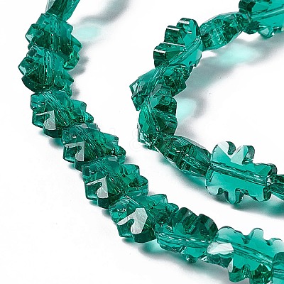 Transparent Electroplate Glass Beads Strands GLAA-C023-03B-1