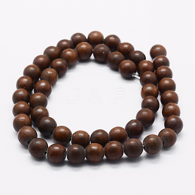 Natural Petrified Wood Beads Strands X-G-K257-05-8mm-1