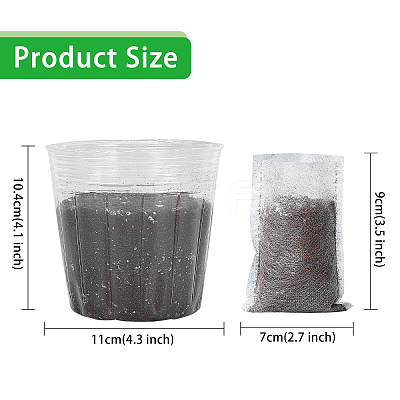 Transparent Plastic Gardening Pot TOOL-GA0001-37-1