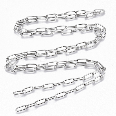 Non-Tarnish 304 Stainless Steel Paperclip Chains CHS-S006-JN957-1-A-1