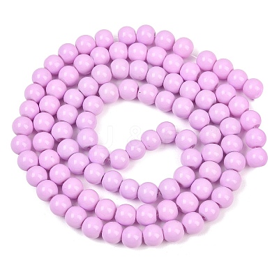 Painted Glass Bead Strands DGLA-S071-8mm-B38-1-1