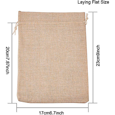 Burlap Packing Pouches Drawstring Bags ABAG-BC0001-02-1