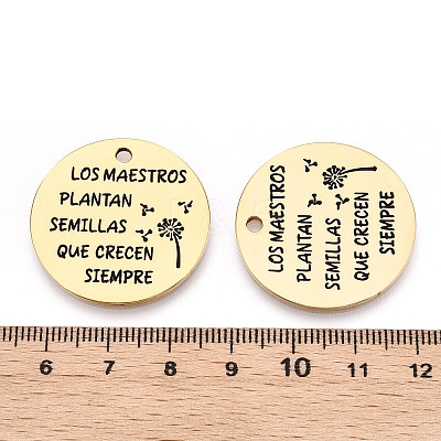201 Stainless Steel Pendants STAS-T064-37G-34-1
