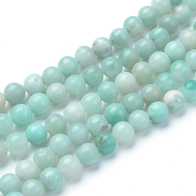 Natural Amazonite Beads Strands X-G-T055-4mm-17-1
