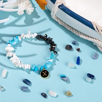 60G 4 Style Natural & Synthetic Gemstone Chip Beads G-FS0001-40-1