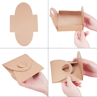 Vintage Square Heart Buckle CD Envelopes DIY-WH0092-01-1