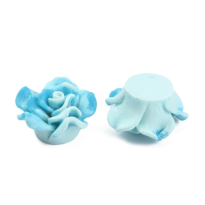 Smudged Color Frosted Resin Cabochons RESI-TAC0018-13D-1