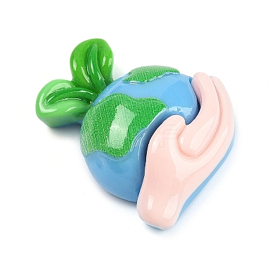 Environmental Protection Theme Opaque Resin Cabochons LS-CRES-Z013-03A-1