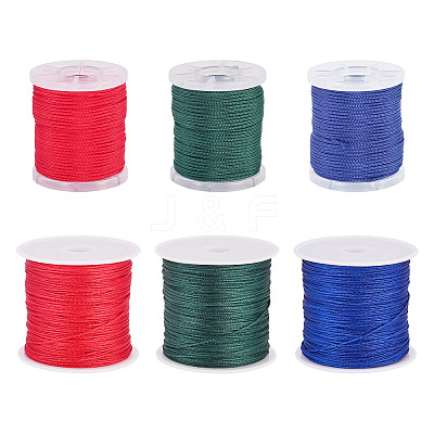6Rolls 6 Colors Nylon Braided Cord NWIR-TA0001-46C-1