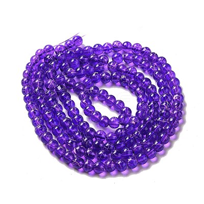 Drawbench Transparent Glass Beads Strands GLAD-Q012-6mm-20-1