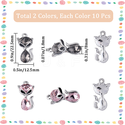 20Pcs 2 Colors UV Plating Alloy Enamel Pendants ENAM-SC0003-98-1