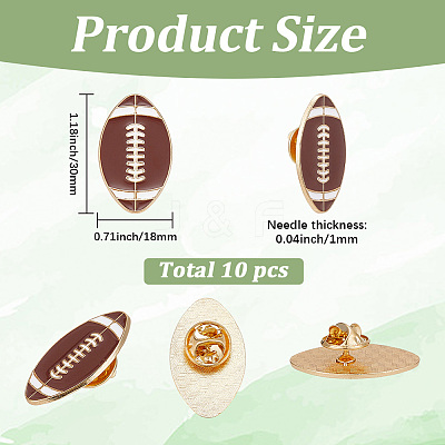 10Pcs Sports Enamel Pins JEWB-SC0002-01-1