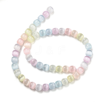 Macaron Color Natural Selenite Beads Strands G-B103-A01-01-1