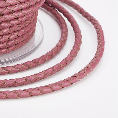 Eco-Friendly Braided Leather Cord OCOR-L035-3mm-E13-1