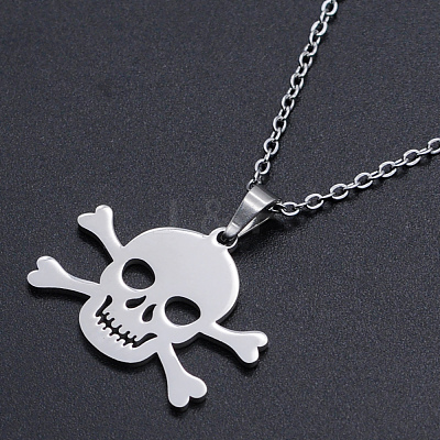 Non-Tarnish 201 Stainless Steel Pendants Necklaces LS-NJEW-S105-JN682-45-1-1