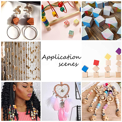 90pcs 3 Style Wood Beads WOOD-PH0009-45-1