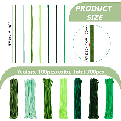 7 Bags 7 Colors DIY Plush Sticks DIY-FG0008-35-1