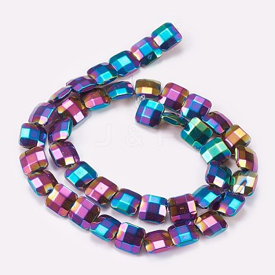 Electroplated Non-magnetic Synthetic Hematite Beads Strands G-P367-A05-1
