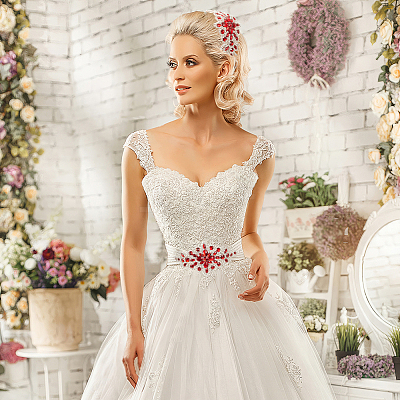 Rhinestone Flower Appliques DIY-WH0504-99C-1