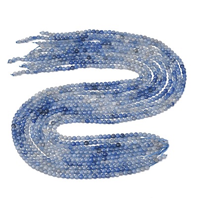 Gradient Color Natural Blue Aventurine Beads Strands GG-CBA9631-D02-01-1