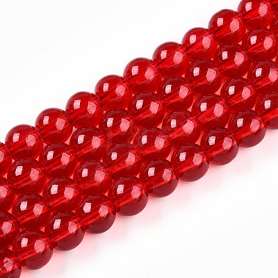 Baking Paint Transparent Glass Beads X1-DGLA-N006-8mm-10-1