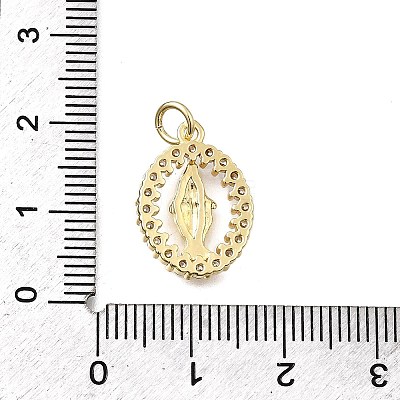 Brass Micro Pave Cubic Zirconia Pendants KK-P336-04D-G-1