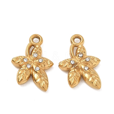 304 Stainless Steel Rhinestone Pendants SA-CBA49D2-10G-1