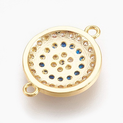 Brass Micro Pave Cubic Zirconia Links X-ZIRC-O026-06G-NR-1