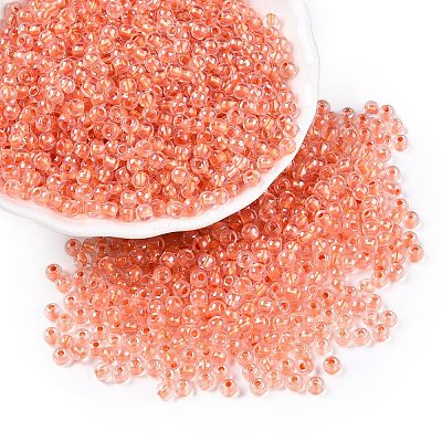 6/0 Transparent Inside Colours Glass Seed Round Beads X1-SEED-N006-004J-1