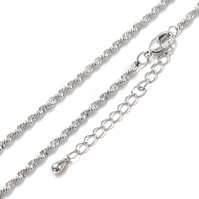 Brass Rope Chain Necklaces NJEW-K123-12P-1