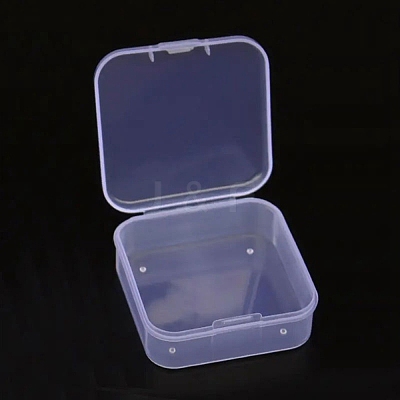 Square Plastic Bead Containers with Hinged Lid PW-WG65EE9-05-1