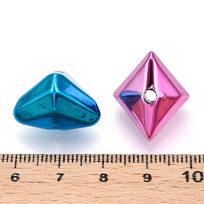 UV Plating Opaque Acrylic Beads X-PACR-T017-05-1