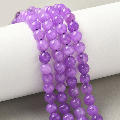 Dyed Natural Malaysia Jade Beads Strands G-G021-02A-05-1