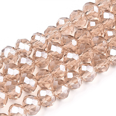 Electroplate Glass Beads Strands EGLA-A034-T4mm-A29-1