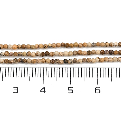 Natural Picture Jasper Beads Strands G-P572-B03-2mm-1