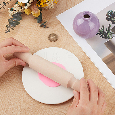 Wooden Rolling Pin AJEW-WH20141-42C-1
