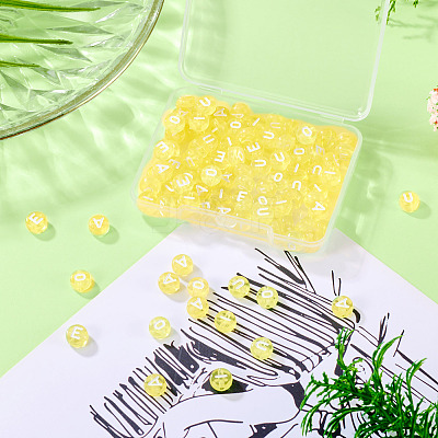 100Pcs 5 Styles Transparent Acrylic Beads TACR-TA0001-54A-1