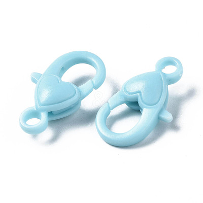 Opaque Acrylic Lobster Claw Clasps X-SACR-T358-06-1