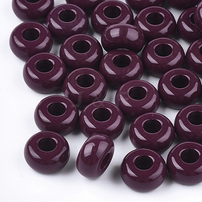 Opaque Acrylic European Beads SACR-T344-06D-1