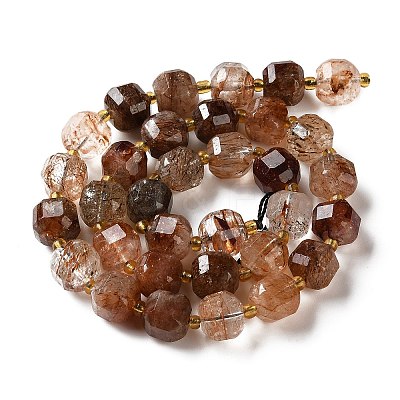 Natural Black Gold Rutilated Quartz Beads Strands GG-CBABD99-03B-1