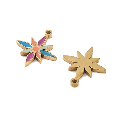 Ion Plating(IP) 316 Stainless Steel Enamel Charms X-STAS-U014-69G-1