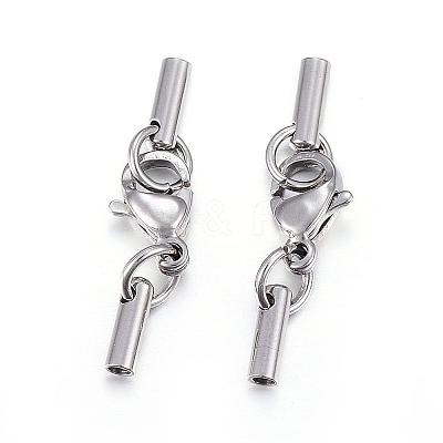 Tarnish Resistant 304 Stainless Steel Lobster Claw Clasps STAS-P146-A09-1.4mm-1