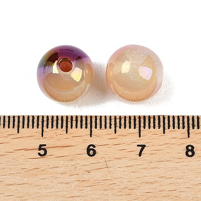 Two Tone Opaque Acrylic Beads OACR-B051-02A-1