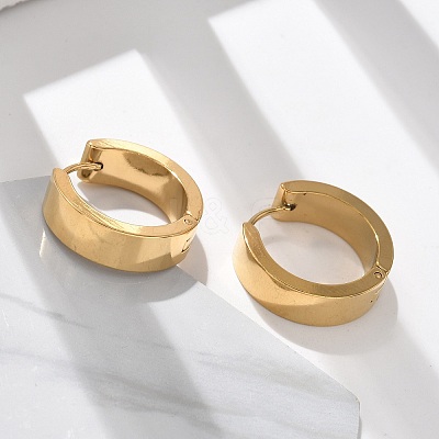 304 Stainless Steel Hoop Earrings EJEW-M079-03G-02-1