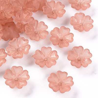 Transparent Frosted Acrylic Bead Caps MACR-S371-04A-763-1