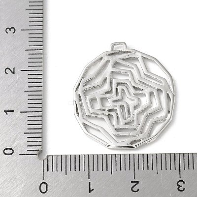Brass Micro Pave Cubic Zirconia Pendants KK-P290-52P-02-1