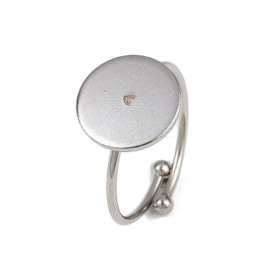 304 Stainless Steel Cuff Ring Components STAS-D372-02P-04-1