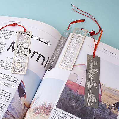 Stainless Steel Bookmarks AJEW-TA0001-07P-1