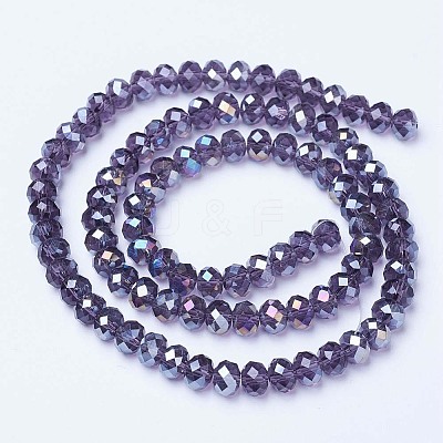 Electroplate Glass Beads Strands EGLA-A034-T1mm-B13-1